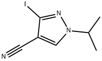 3-iodo-1-isopropyl-1H-pyrazole-4-carbonitrile Structure