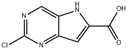 2-chloro-5H-pyrrolo[3,2-d]pyrimidine-6-carboxylic acid Structure