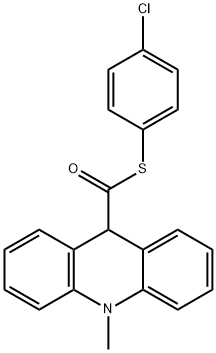 9-Acridinecarbothioic acid, 9,10-dihydro-10-methyl-, S-(4-chlorophenyl) ester 구조식 이미지