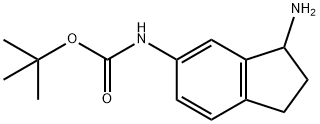 (3-Amino-indan-5-yl)-carbamic acid tert-butyl ester Structure