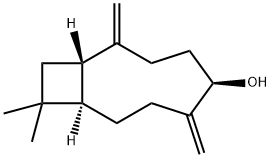 Bicyclo[7.2.0]undecan-5-ol, 10,10-dimethyl-2,6-bis(methylene)-, (1S,5R,9R)- 구조식 이미지