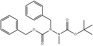 1-benzyl 2- tert-butyl l 1-benzyl-2-methylhydrazine-1,2-dicarboxylate Structure