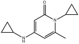 1-cyclopropyl-4-(cyclopropylamino)-6-methyl-1,2-dihydropyridin-2-one Structure