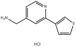 [2-(thiophen-3-yl)pyridin-4-yl]methanamine dihydrochloride Structure