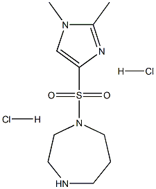 1-((1,2-dimethyl-1H-imidazol-4-yl)sulfonyl)-1,4-diazepane dihydrochloride Structure