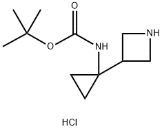 tert-butyl N-[1-(azetidin-3-yl)cyclopropyl]carbamate hydrochloride 구조식 이미지