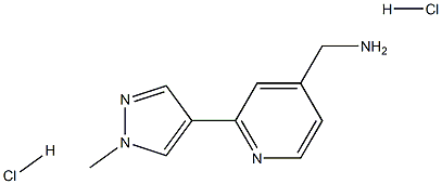 [2-(1-methyl-1H-pyrazol-4-yl)pyridin-4-yl]methanamine dihydrochloride Structure