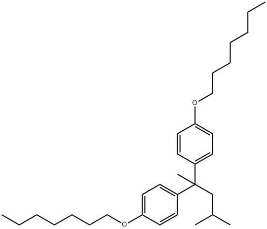 2,2-bis(4-(heptyloxy)phenyl)-4-methylpentane Structure