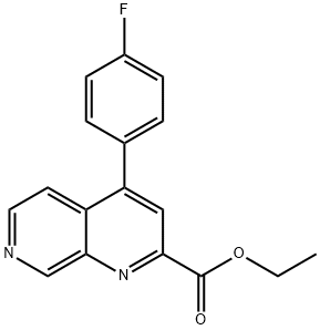 Ethyl 4-(4-fluorophenyl)-1,7-naphthyridine-2-carboxylate 구조식 이미지