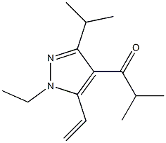 1-(5-ethenyl-1-ethyl-3-propan-2-ylpyrazol-4-yl)-2-methylpropan-1-one Structure