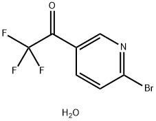 1-(6-Bromopyridin-3-yl)-2,2,2-trifluoroethanone hydrate 구조식 이미지