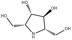 2,5-Pyrrolidinedimethanol, 3,4-dihydroxy-, (2S,3S,4S,5R)- Structure