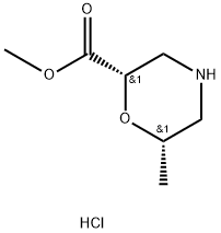 methyl (2S,6S)-6-methylmorpholine-2-carboxylate hydrochloride Structure