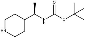 tert-butyl (R)-(1-(piperidin-4-yl)ethyl)carbamate Structure