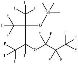 Trimethyl(perfluoro-1,1,2-trimethyl-3-oxahexyloxy)silane 구조식 이미지