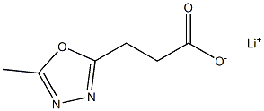 lithium(1+) ion 3-(5-methyl-1,3,4-oxadiazol-2-yl)propanoate 구조식 이미지
