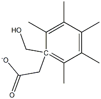 (2,3,4,5,6-pentamethylphenyl)methyl acetate Structure