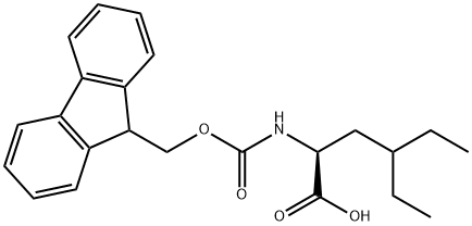 (2S)-4-ethyl-2-({[(9H-fluoren-9-yl)methoxy]carbonyl}amino)hexanoic acid 구조식 이미지