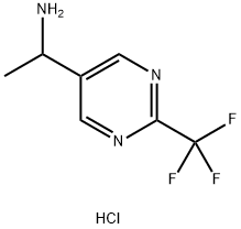 1-(2-(trifluoromethyl)pyrimidin-5-yl)ethan-1-amine hydrochloride Structure