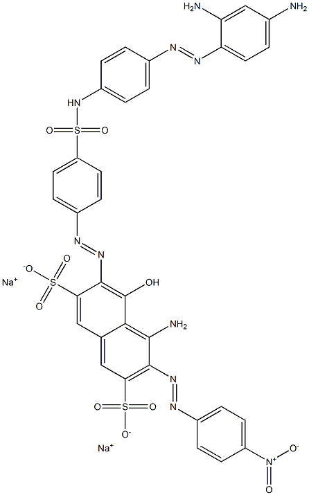 disodium 4-amino-6-((4-((4-(2,4-diaminophenyl)azo)phenylsulfamoyl)phenyl)azo)-5-hydroxy-3-((4-nitrophenyl)azo)naphthalene-2,7-disulfonate Structure