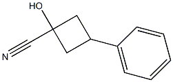 1-hydroxy-3-phenylcyclobutane-1-carbonitrile Structure