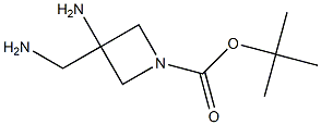 tert-butyl 3-amino-3-(aminomethyl)azetidine-1-carboxylate 구조식 이미지