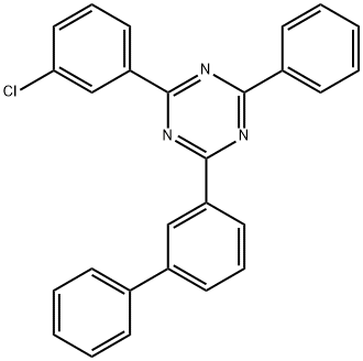 2-Biphenyl-3-yl-4-(3-chloro-phenyl)-6-phenyl-[1,3,5]triazine Structure