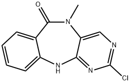 2-Chloro-5-methyl-5,11-dihydro-6H-benzo[e]pyrimido[5,4-b][1,4]diazepin-6-one Structure
