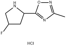 5-(4-fluoropyrrolidin-2-yl)-3-methyl-1,2,4-oxadiazole hydrochloride Structure