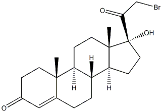 Pregn-4-ene-3,20-dione, 21-bromo-17-hydroxy- Structure
