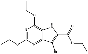 Ethyl 7-Bromo-2,4-diethoxy-5H-pyrrolo[3,2-d]pyrimidine-6-carboxylate 구조식 이미지