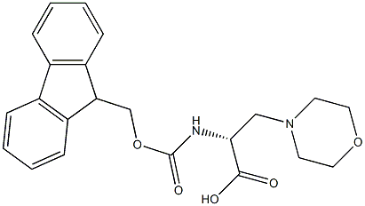 (R)-2-((((9H-fluoren-9-yl)methoxy)carbonyl)amino)-3-morpholinopropanoic acid Structure