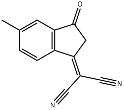2-(6-Methyl-3-oxo-indan-1-ylidene)-malononitrile Structure