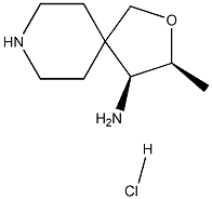 (3S,4S)-3-methyl-2-oxa-8-azaspiro[4.5]decan-4-amine hydrochloride Structure