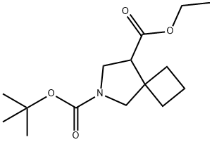 6-Azaspiro[3.4]octane-6,8-dicarboxylic acid, 6-(1,1-dimethylethyl) 8-ethyl ester 구조식 이미지