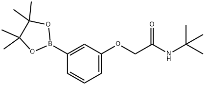 Acetamide, N-(1,1-dimethylethyl)-2-[3-(4,4,5,5-tetramethyl-1,3,2-dioxaborolan-2-yl)phenoxy]- 구조식 이미지