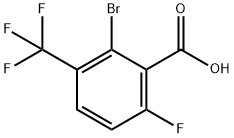 2-bromo-6-fluoro-3-(trifluoromethyl)benzoic acid 95% Structure