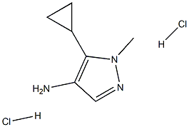 5-cyclopropyl-1-methyl-1H-pyrazol-4-amine dihydrochloride 구조식 이미지