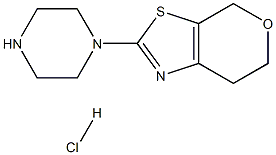 1-(4H,6H,7H-Pyrano[4,3-d][1,3]thiazol-2-yl)piperazine hydrochloride Structure