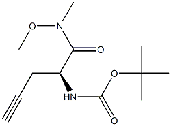 (S)-tert-butyl (1-(methoxy(methyl)amino)-1-oxopent-4-yn-2-yl)carbamate Structure