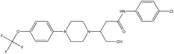 N-(4-chlorophenyl)-4-hydroxy-3-(4-(4-(trifluoromethoxy)phenyl)piperazin-1-yl)butanamide Structure