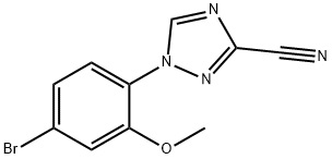 1-(4-bromo-2-methoxyphenyl)-1H-1,2,4-triazole-3-carbonitrile 구조식 이미지