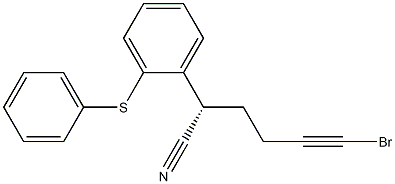 (S)-6-bromo-2-(2-(phenylthio)phenyl)hex-5-ynenitrile Structure