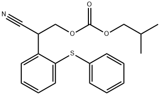 (S)-2-cyano-2-(2-(phenylthio)phenyl)ethyl isobutyl carbonate Structure