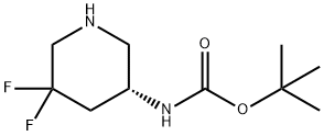 tert-butyl (R)-(5,5-difluoropiperidin-3-yl)carbamate 구조식 이미지