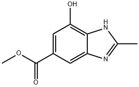 1H-Benzimidazole-5-carboxylic acid, 7-hydroxy-2-methyl-, methyl ester Structure