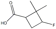 3-fluoro-2,2-dimethylcyclobutane-1-carboxylic acid Structure