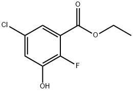 ethyl 5-chloro-2-fluoro-3-hydroxybenzoate 구조식 이미지