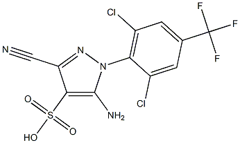1H-Pyrazole-4-sulfonicacid,5-amino-3-cyano-1-[2,6-dichloro-4-(trifluoromethyl)phenyl]- 구조식 이미지