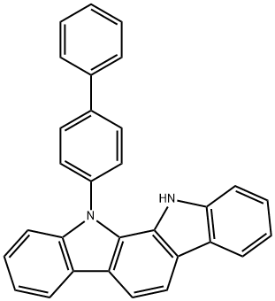 11-[1,1'-biphenyl]-4-yl-11,12-dihydroindolo[2,3-a]carbazole 구조식 이미지